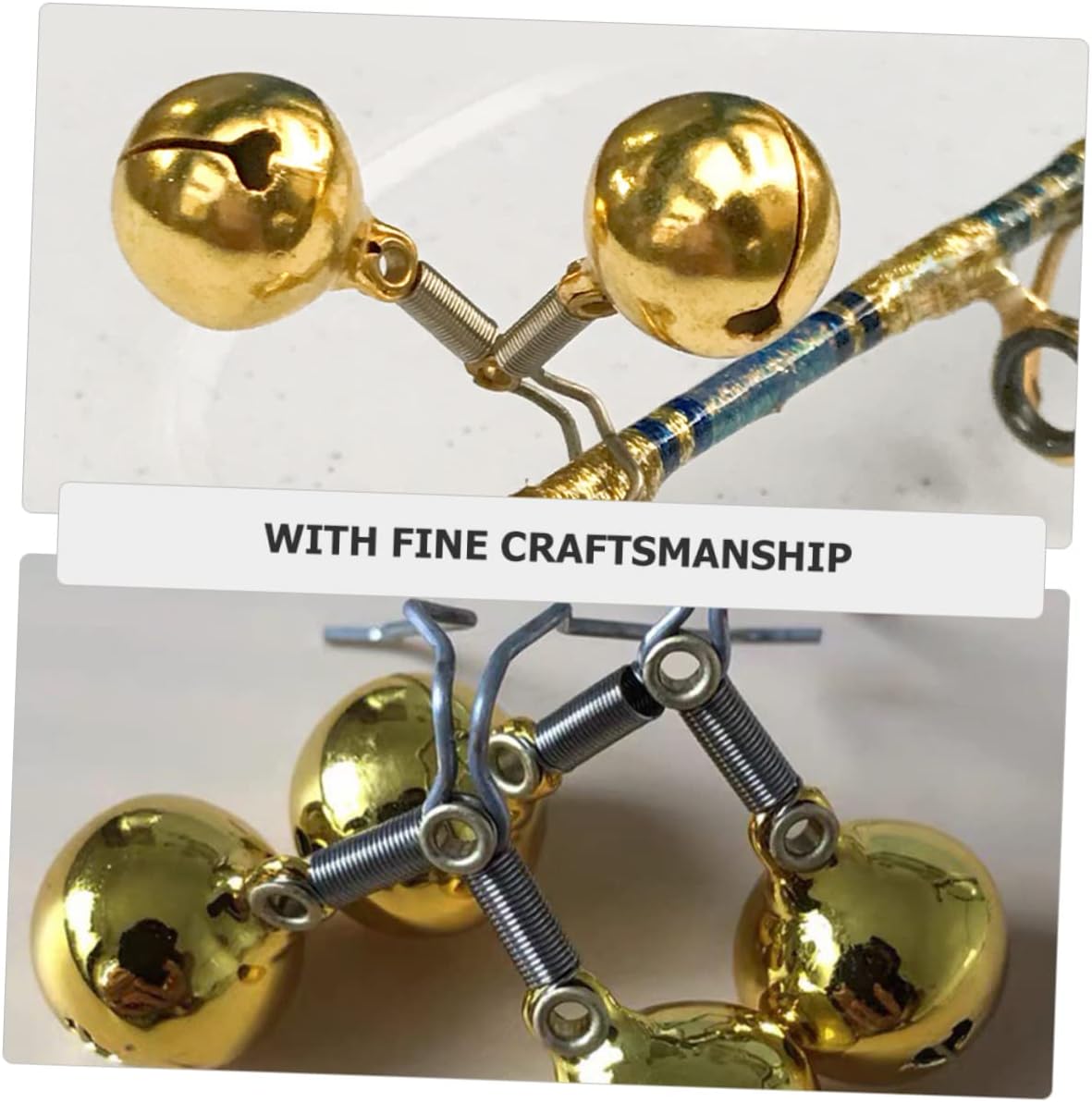 6Pcs Fishing Rod Alarm Bells Fishing Alert Bells for Fishing Poles Bite Alarms for Fishing Rods Durable Clip Fishing Bells for Fish Alerts