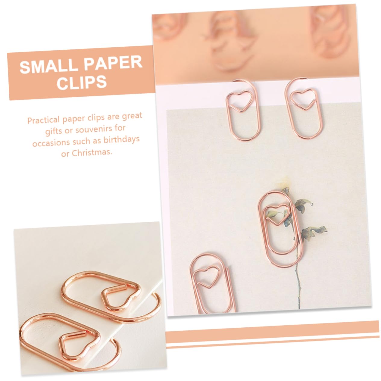 OSALADI 4 Set Graffette Metalliche Clip Per Documenti E Creative Per Ufficio E Scuola Per Note E Foto Confezione 200 Pezzi * 4