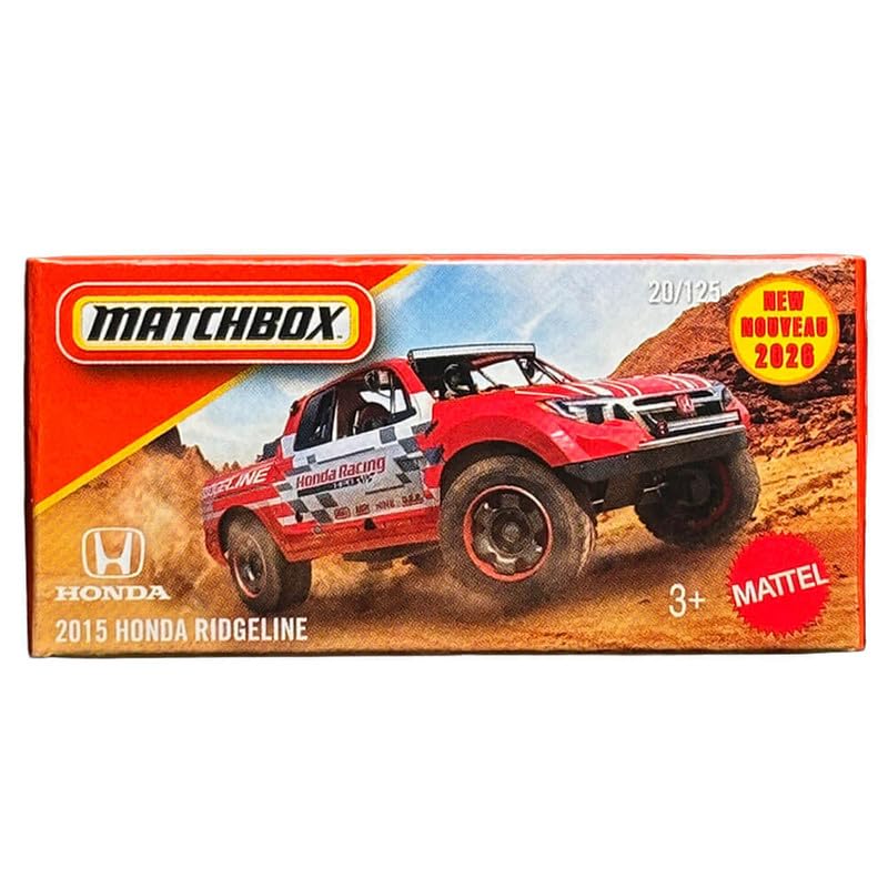 Image of Hot Wheels 2025 Match Box 2015 Honda Ridgeline for 3 Years & Above 20 /125 (Red)