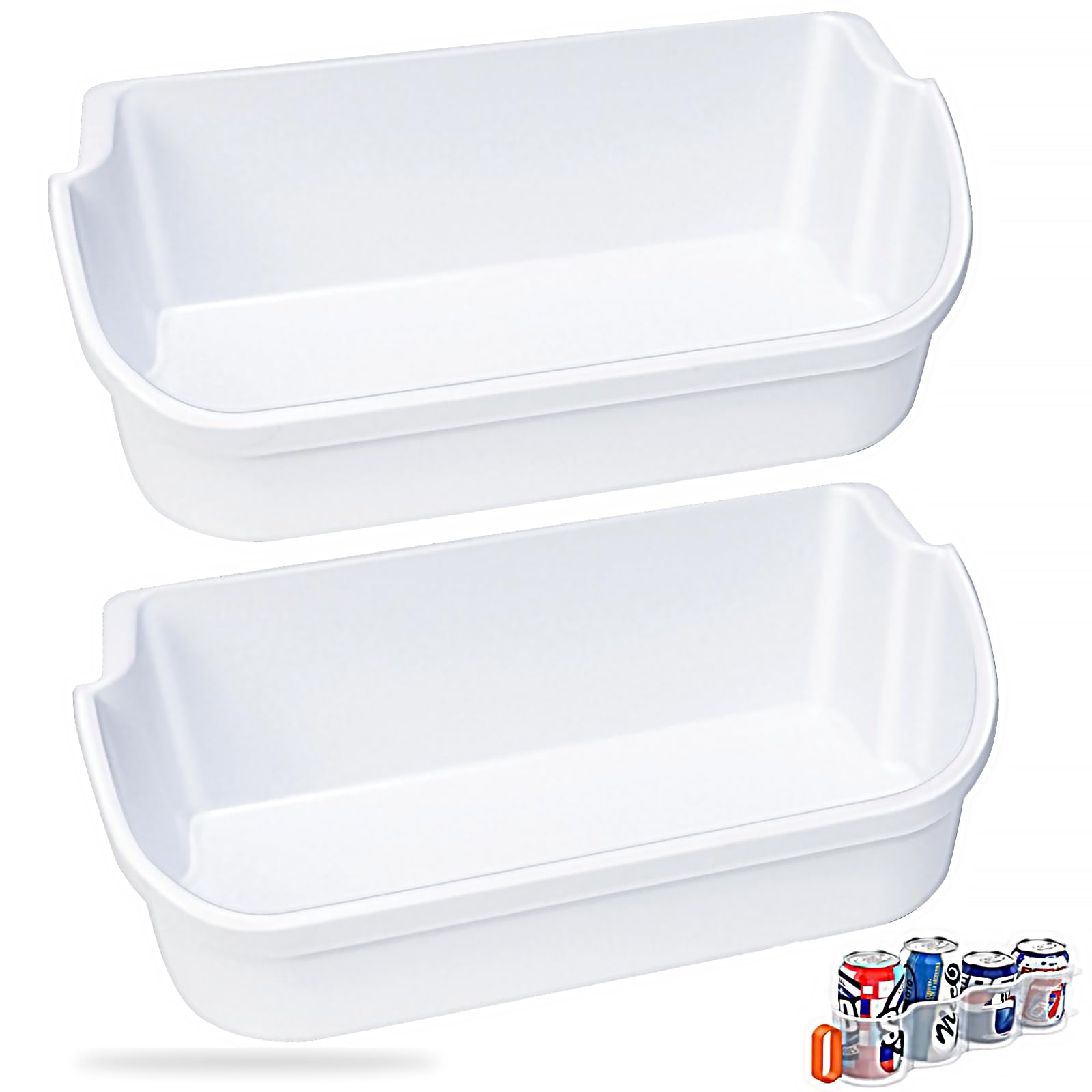 Photo 1 of [2 PACK] UPGRADED 240356401 Refrigerator Door Bin Compatible with Frigidaire Door Shelf Replacement Parts FFHS2611PFEA FFSS2614QE6A FFHS2611LBPA FFSS2614QS4A AP2116036 PS430121 Refrigerator Door Shelf