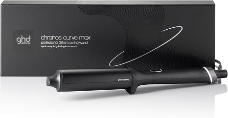 ghd Chronos Curve Max Wand 38mm Hair Curler - for Loose Waves that Last All Day, Fast, Easy, Frizz-Free Curls, No Extreme Heat Damage - Ideal for Long Hair (UK Plug)