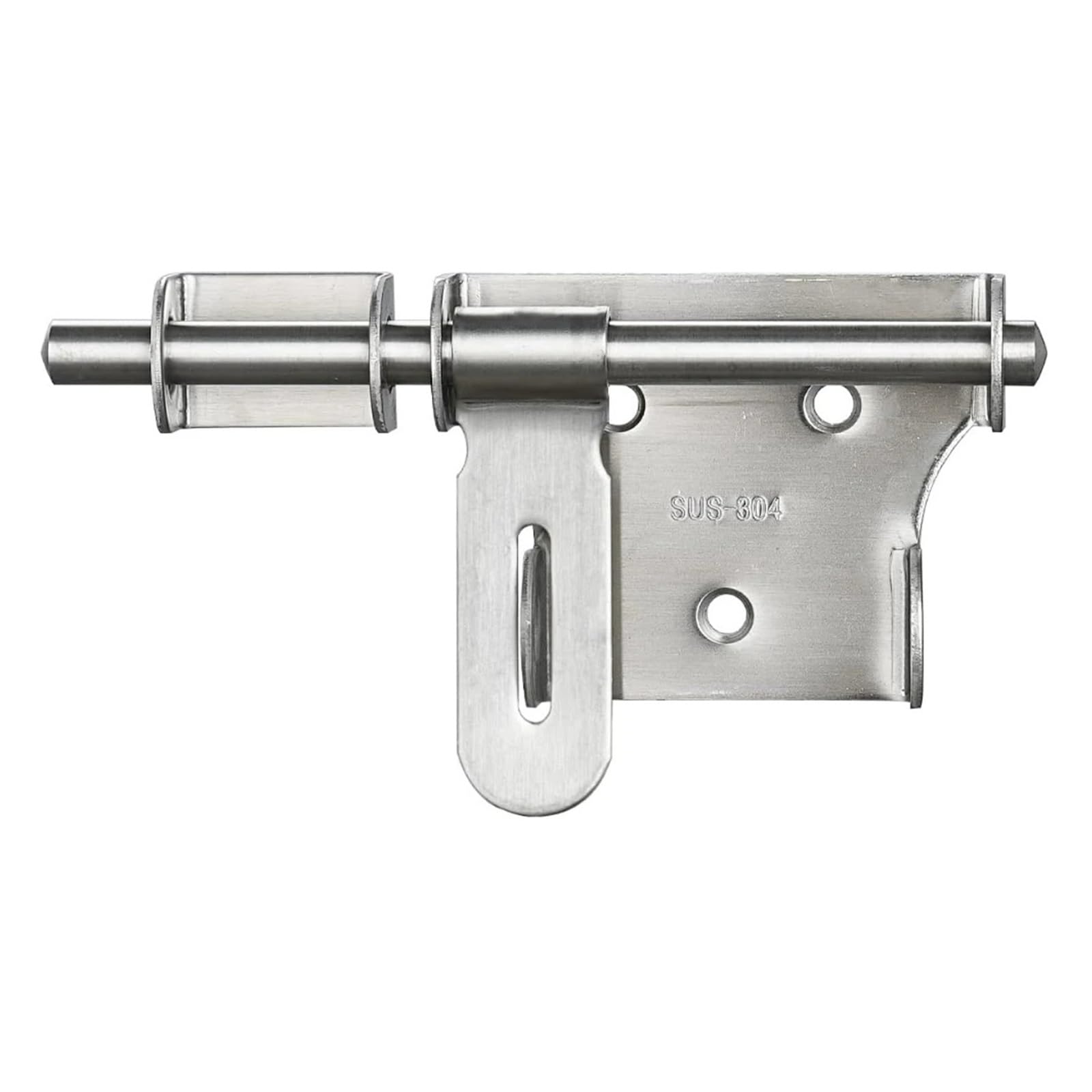 gate Bolt Sliding Bolt Gate Latch 6 Inch Thickening 304 Stainless Steel Barrel with Padlock Hole Interior Door Latches Brushed