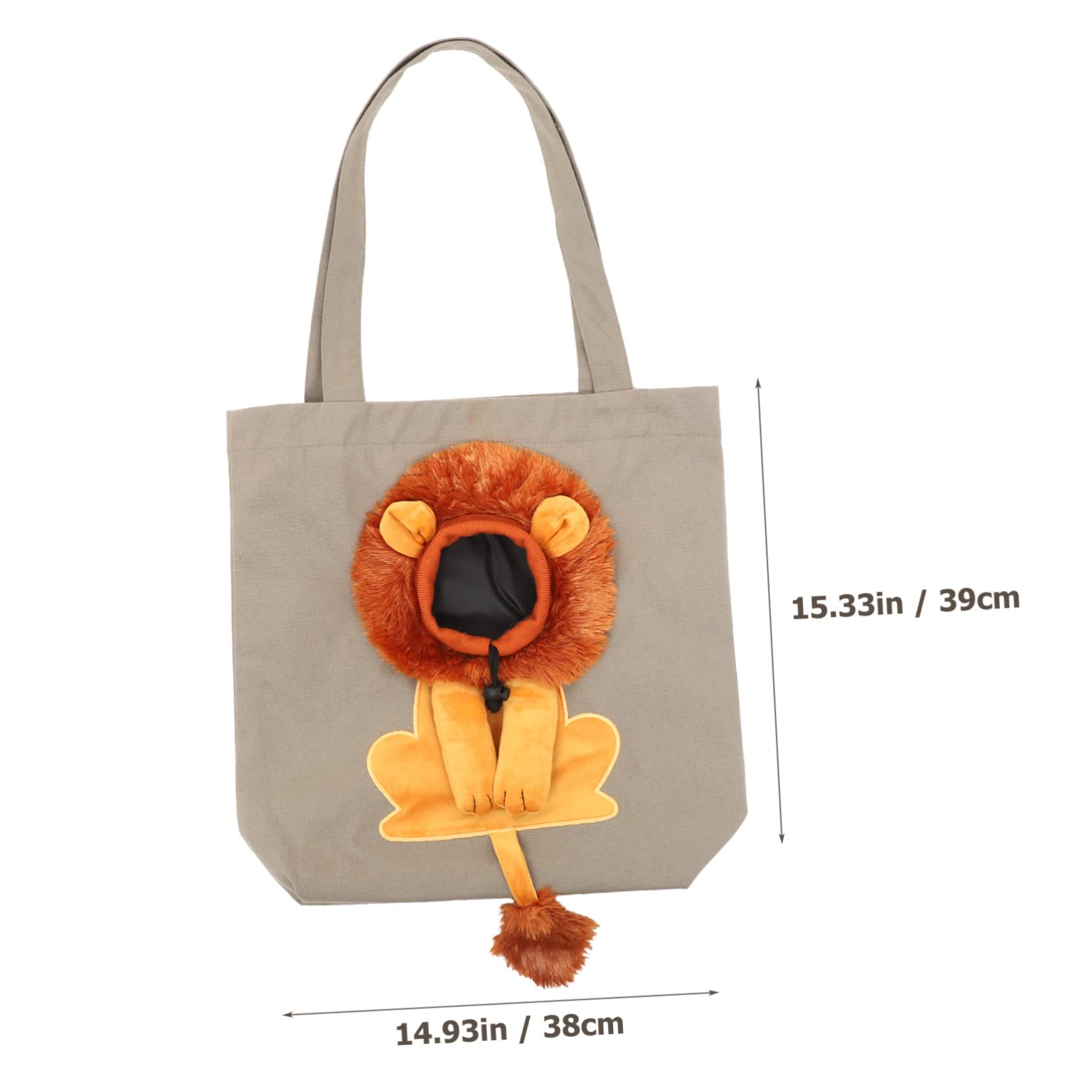 SUPVOX Collapsible Cat Carrier Bag Cute Lion Shaped Satchel for Pets Travel Pouch Lightweight Canvas Design for Pet Sling for Cats