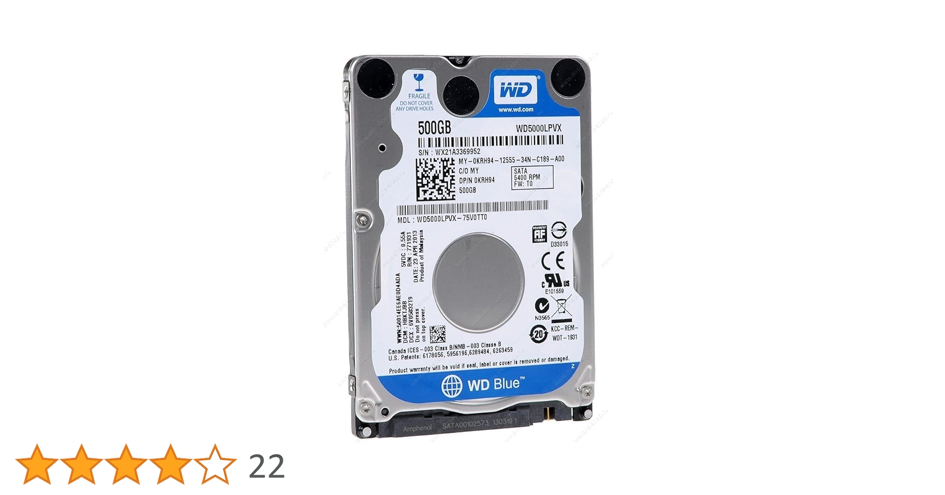 2.5インチ WDC WD5000LPVX 500GB HDD【正常】1717h Amazon | WD ブラック WD5000LPSX 500 GB ハードドライブ - 2.5