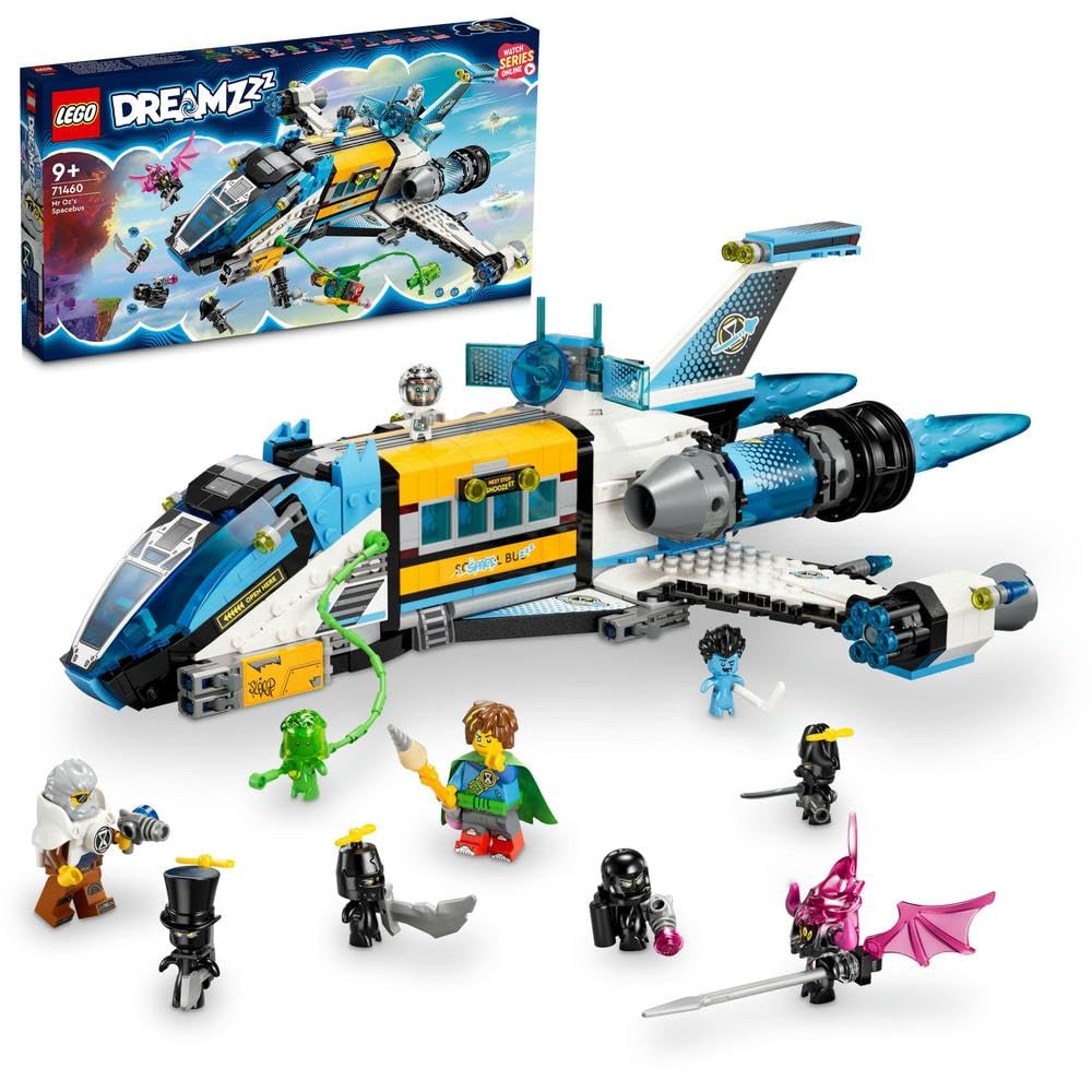 LEGO DREAMZzz 2in1 Mr. Oz's Spacebus, Space Shuttle Bus Toy Which Can Be Built in 2 Ways, with Mateo, Z-Blob & Logan, Adventure Toys for Imaginative Play Based on TV Show, For Kids, Boys, Girls 71460