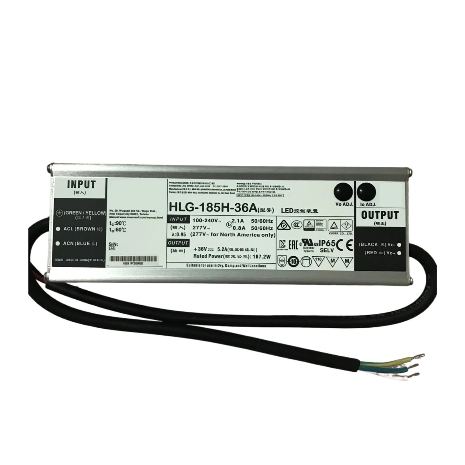 Alimentation à découpage HLG-185H-30A transformateur étanche tension régulée