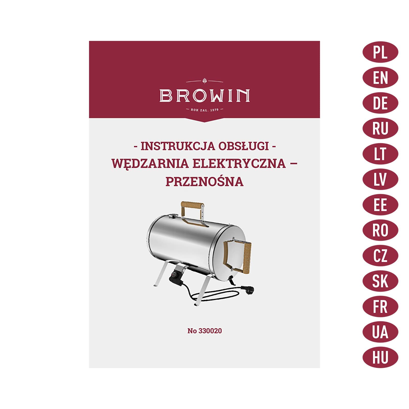 BROWIN Elektrischer Räucherofen 330020 | Kompakt und mobil, Perfekt für unterwegs, Vielseitig einsetzbar, Einfache Bedienung, Ideal für Fisch, Fleisch und Gemüse