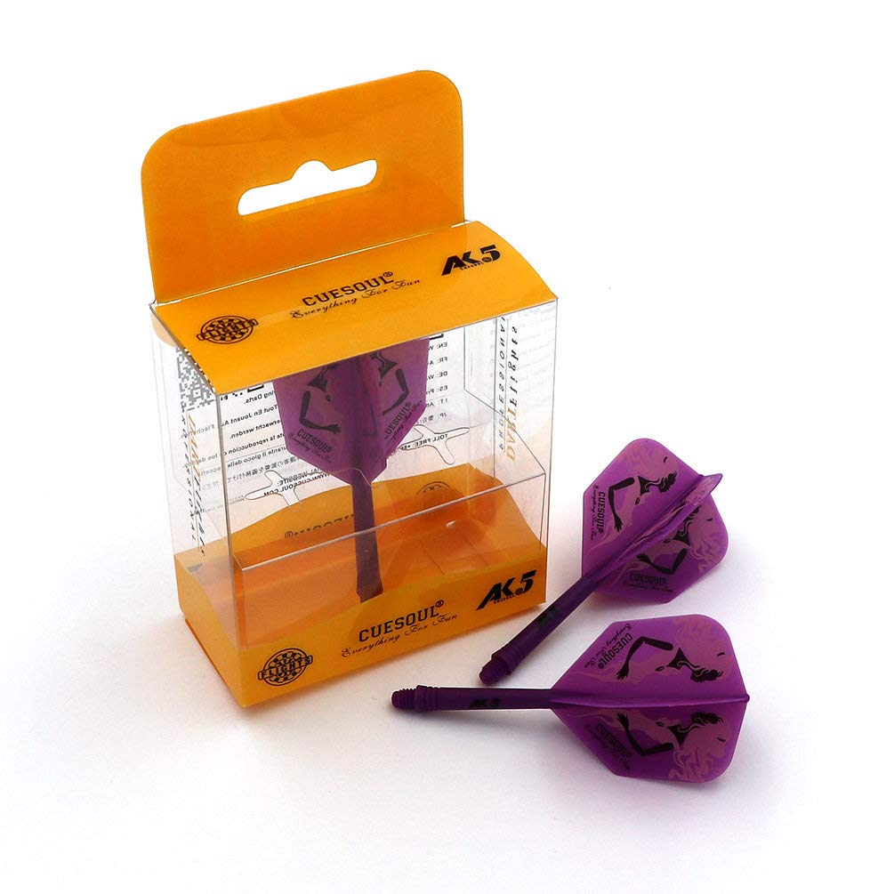 CUESOUL Rost Eje de dardo Integrado y Plumas estándar/lágrima de Pera/Forma Delgada con patrón Atractivo, Juego de 3 Piezas — view 5