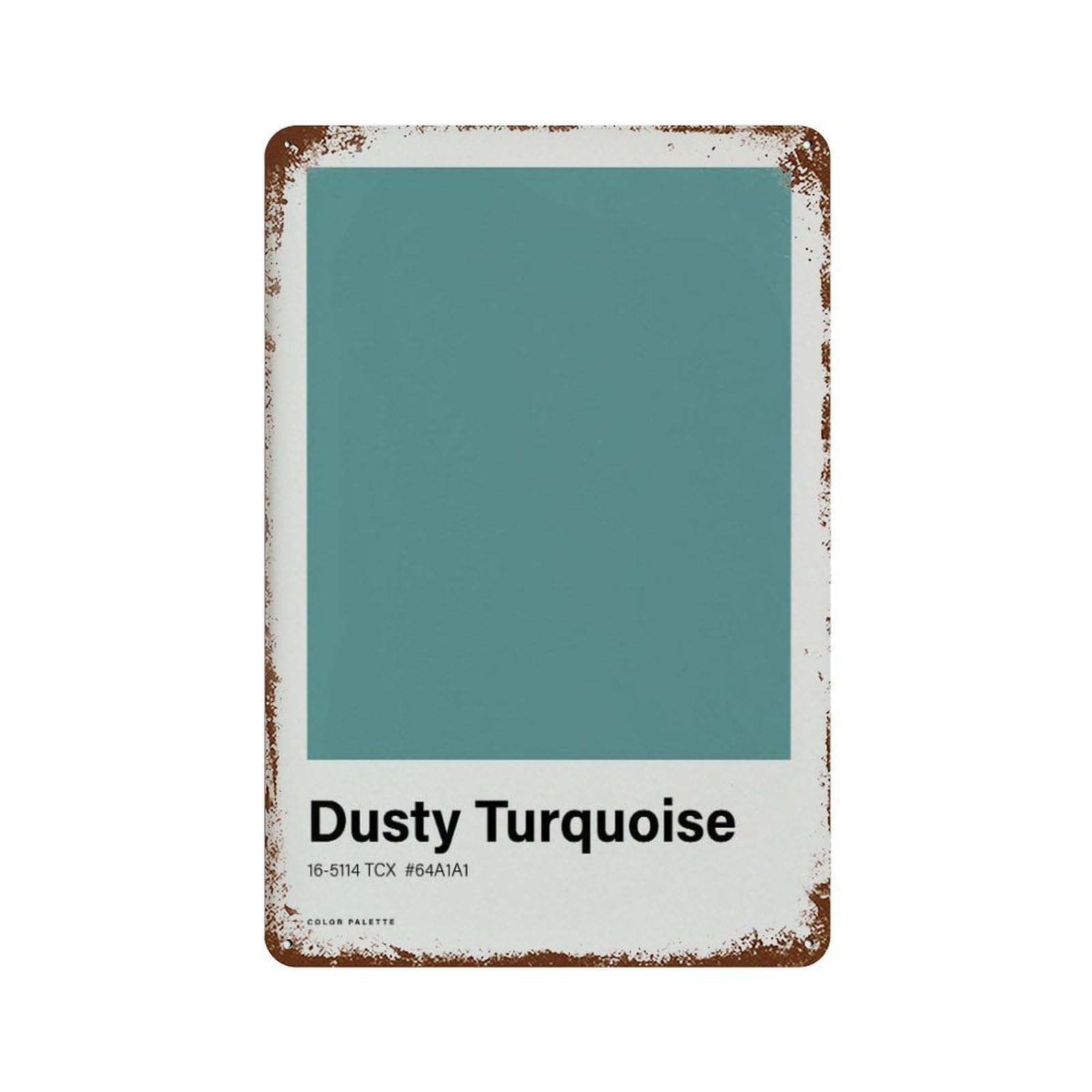 xiaoxiaoshen Dusty Turquoise Color Palette Minimalist Nordic Wall Decor Art Metal Tin Poster Modern Home Decor Art Home Bar Shop Decorations Vintage Sign 30x20cm
