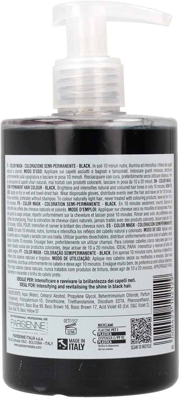 2 x Evelon Pro Colormask Black Maschera Nera Nero senza ammoniaca 300 ml (totale 600 ml)
