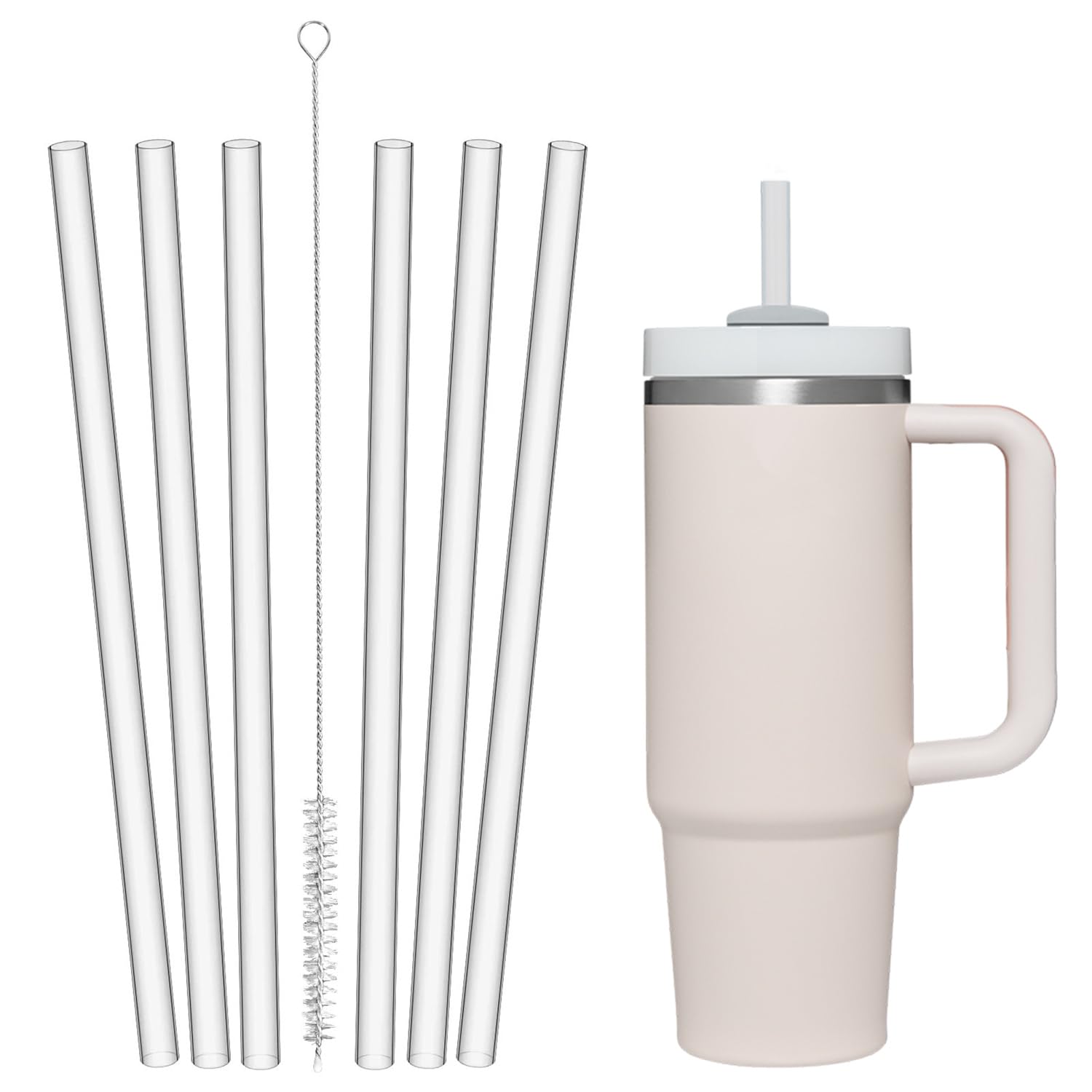 6 Pezzi Cannucce in Silicone Per Stanley Quencher Cup da 40