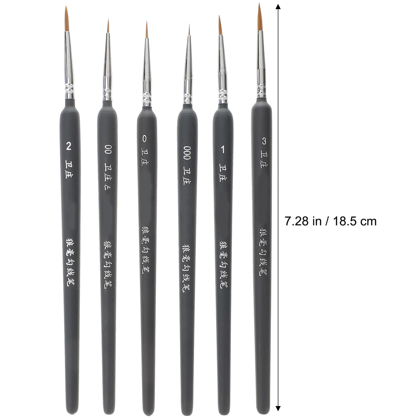 Set de 6 Pinceles de Acuarela para Pintura al Óleo, Pluma de Dibujo Lineal | Pinceles para Pintura de Plástico, Portátiles para Viaje y Organización, Decoracion Colegio