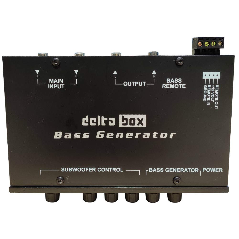 WEB 1 generatore frequenze di bassi compatibile con VIBE DELTABOX BASS GENERATOR crossover eq 3.5mm aux controllo remoto processore di segnale, 1 pezzo