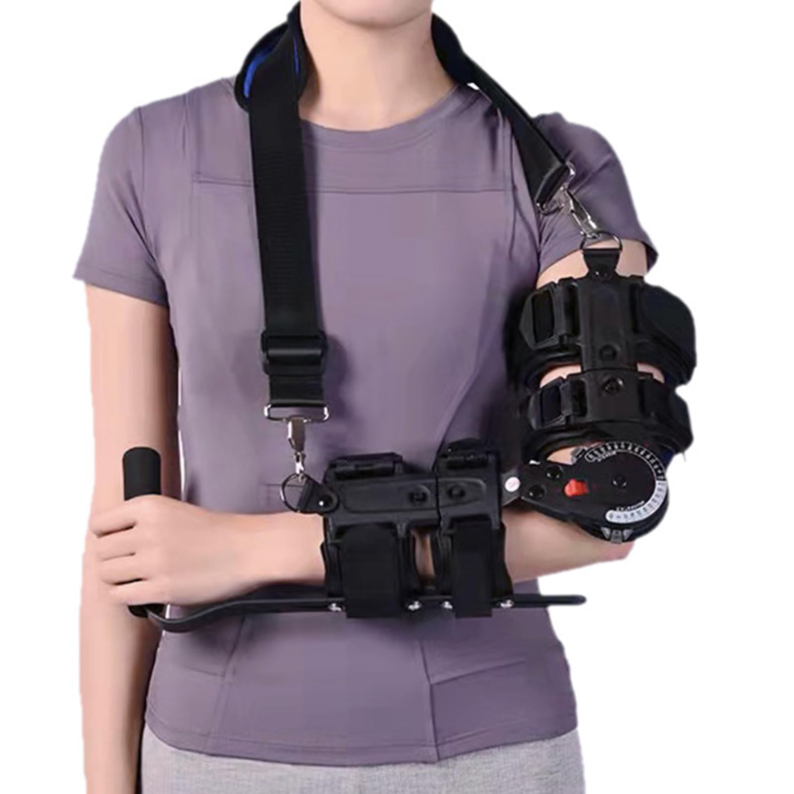 Tutore per Gomito incernierato con Supporto per Polso e arto Superiore, tutore per immobilizzazione Spalla Gomito per Recupero da infortuni al Braccio