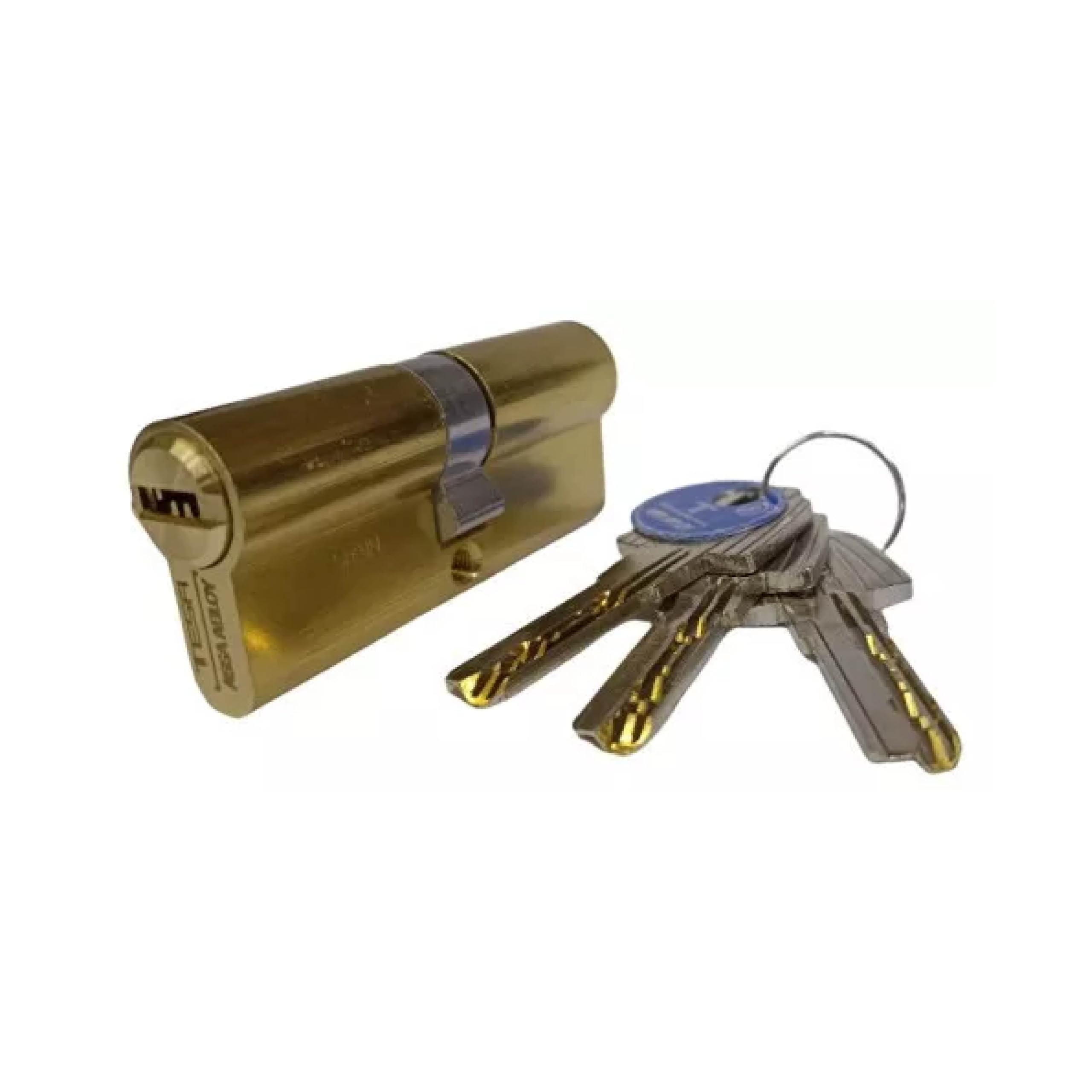 TESA T6353030L: Cilindro europeo T60, 30 x 30 mm, acabado latonado, compatible con cerraduras de perfil europeo, uso residencial y comercial, instalación sencilla, sustitución y obra nueva