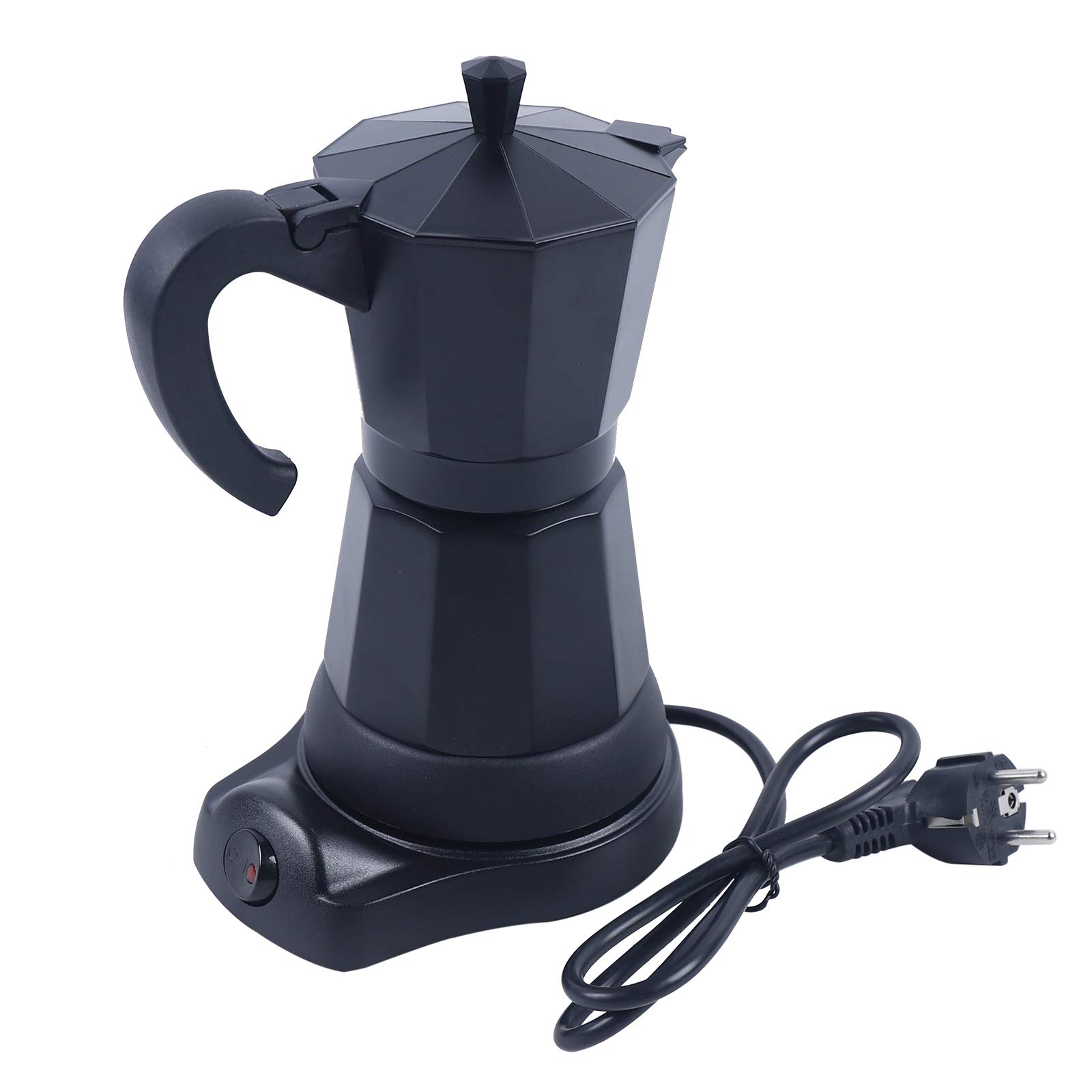 Máquina de Café Espresso Eléctrica Automática de 300 ml, con Base Separada, Aluminio, Cafetera Espresso Eléctrica Moca, 220-240 V