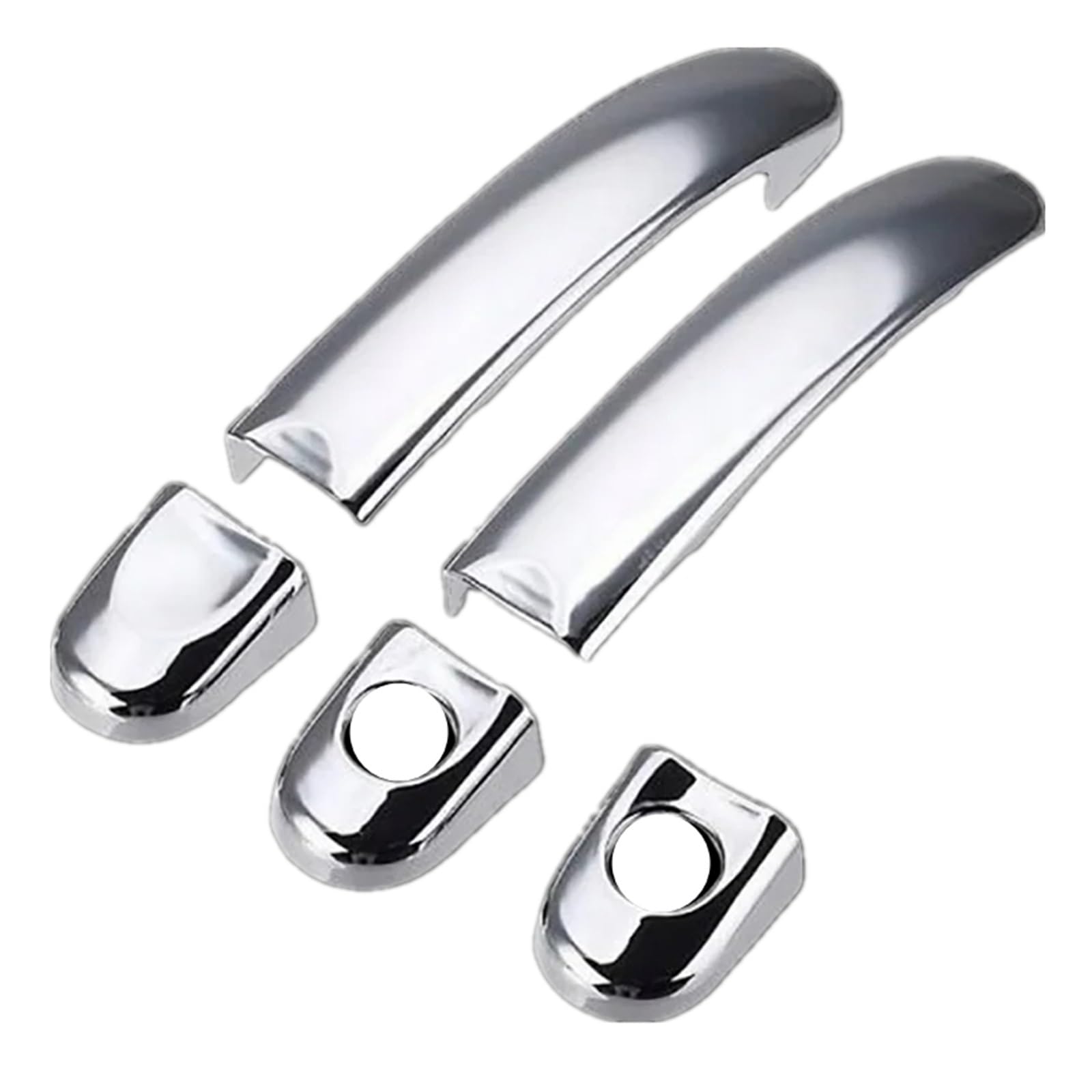 RDWSPLI Exterior Handle Shell Compatible with VW for Beetle 2012-2018 Door Handle Cover Glossy Black Carbon Fiber Chrome Silver Car Styling
