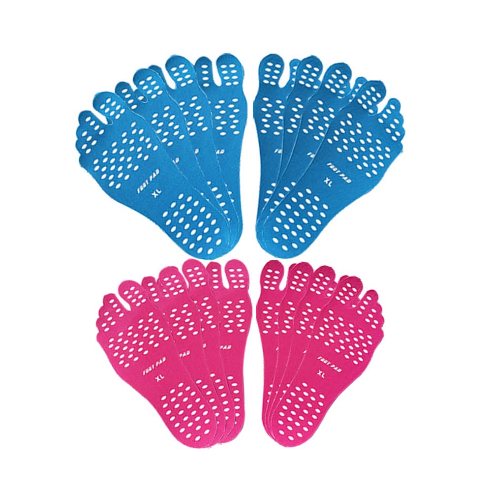 Beach Foot Pads Barefoot 8 Packs for Barefoot Lovers, Invisible Adhesive Stick on Feet Pad Soles for Beach, Swimming Pool, Spa, Hot Sand, Walking, Water Sport Party. (XL-8Packs)