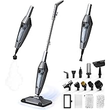 SENMO Steam Mop, 14-in-1 Detachable Steam Cleaner for Home and Floor, 1300W 228&deg;F Deep Cleaning MultiPurpose Steamer with 14 Attachments for Floor, Tile, Grout, Furniture, Carpet, Wall (Black)