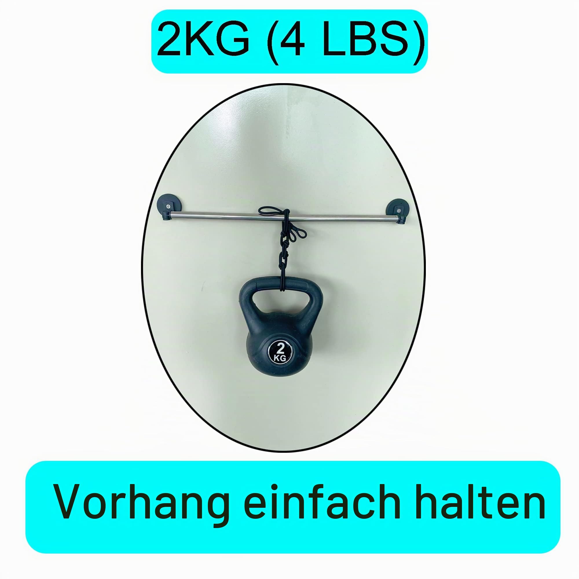 YYST Magnetische Gardinenstange für Metalltüren, magnetische Fenster-Café-Vorhangstange, französische Tür, Vorhangstange, magnetische Schärpenstange, 8 Clips, Typ A, 99,1 cm, Schwarz