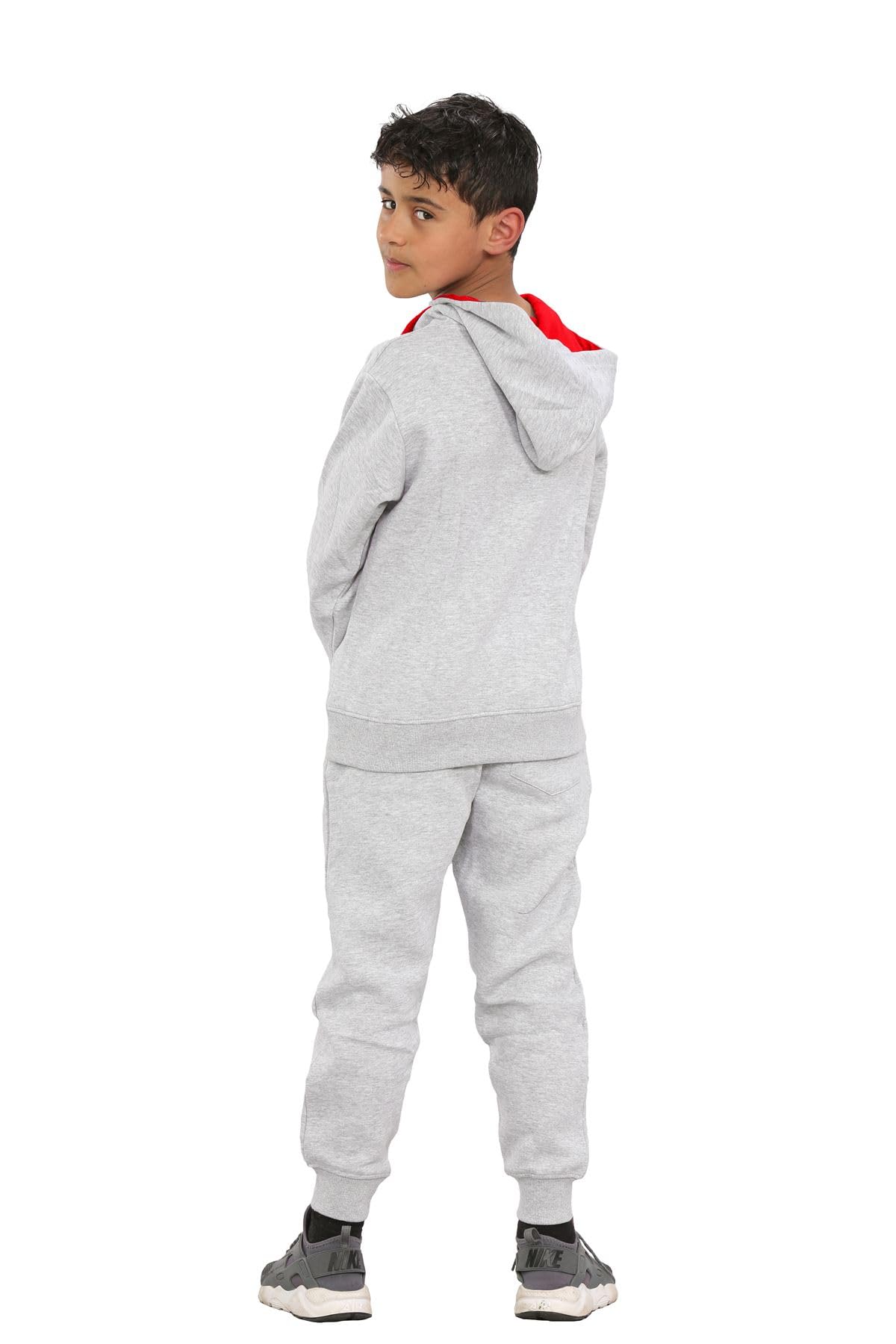 Nowy chłopięcy dzieci kontrastowy dres z kapturem dres treningowy u góry dołu dres do joggingu dres