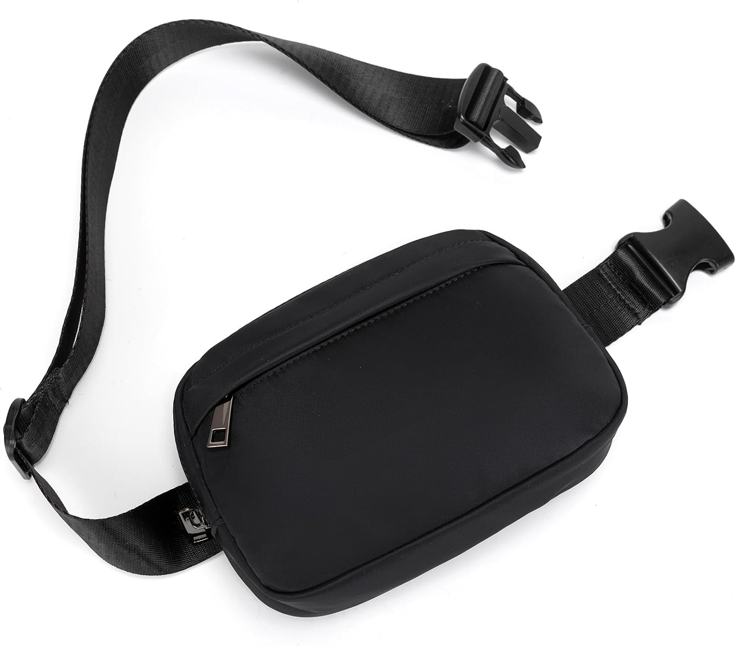 Unisex mini Belt Bag Fanny pack crossbody bags Everywhere Waist packs with Adjustable Strap (BLACK)