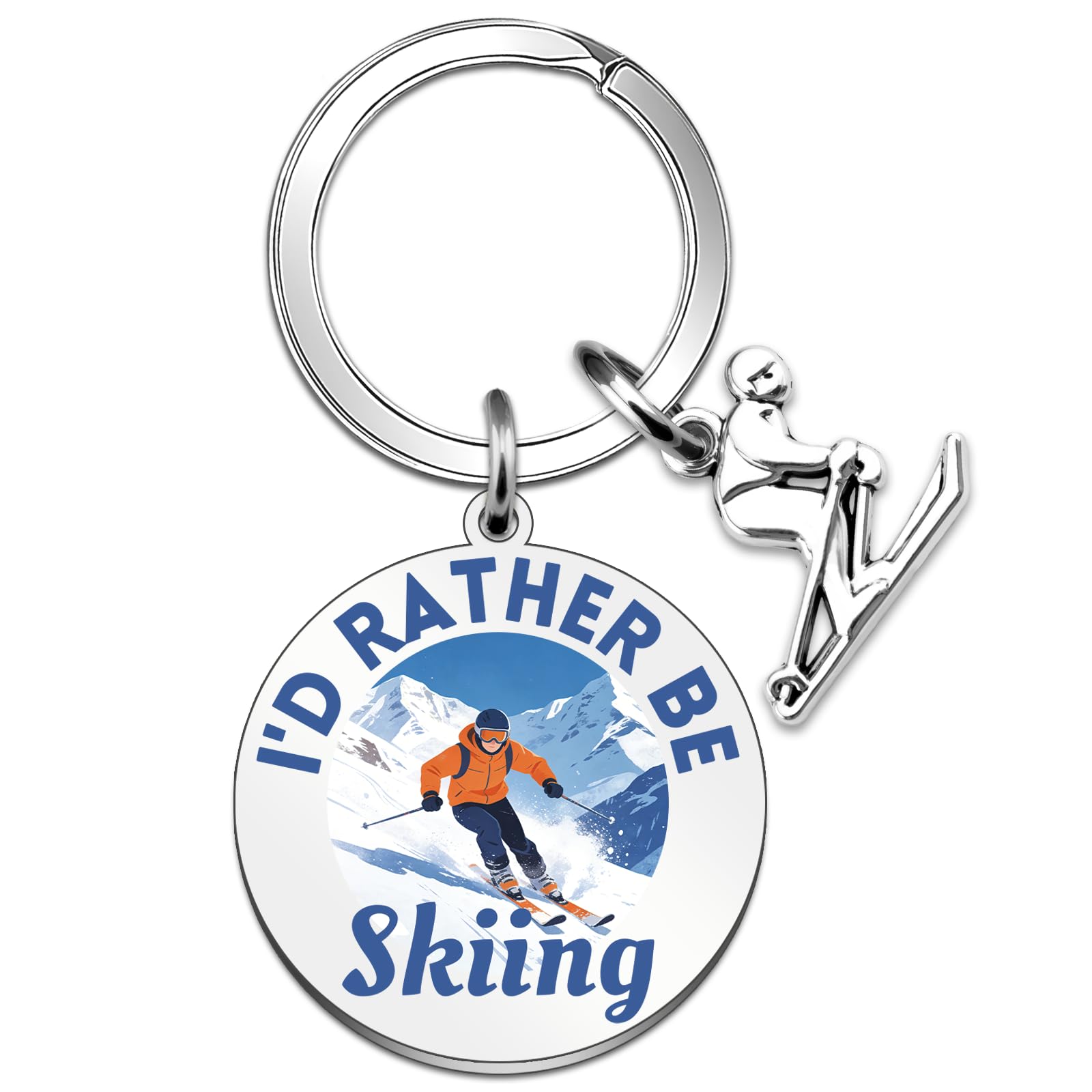 Ski Gifts for Men Women Skiing Accessories Keychain Snowboarding Gifts for Men Ski Gear Decor Birthday Christmas Gift for Skiers Skiing Stuff
