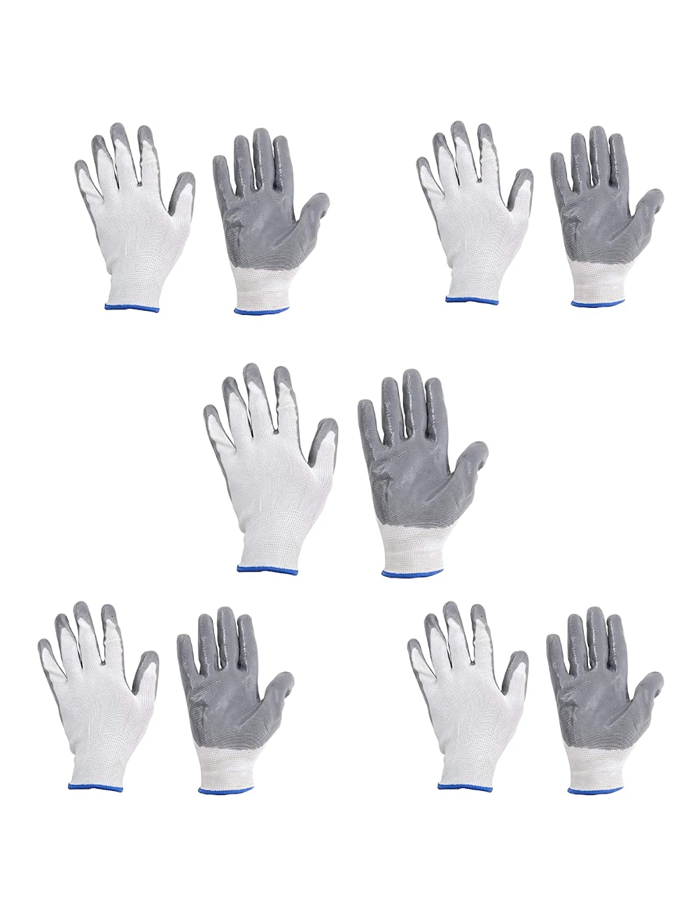 Rahul Professionals Nylon Safety Anti Cut Reseistant Industrial Domestic Use Hand Gloves Black White and Grey color (Pack of 5) (B09ZY29MLH) Amazon Price History, Amazon Price Tracker