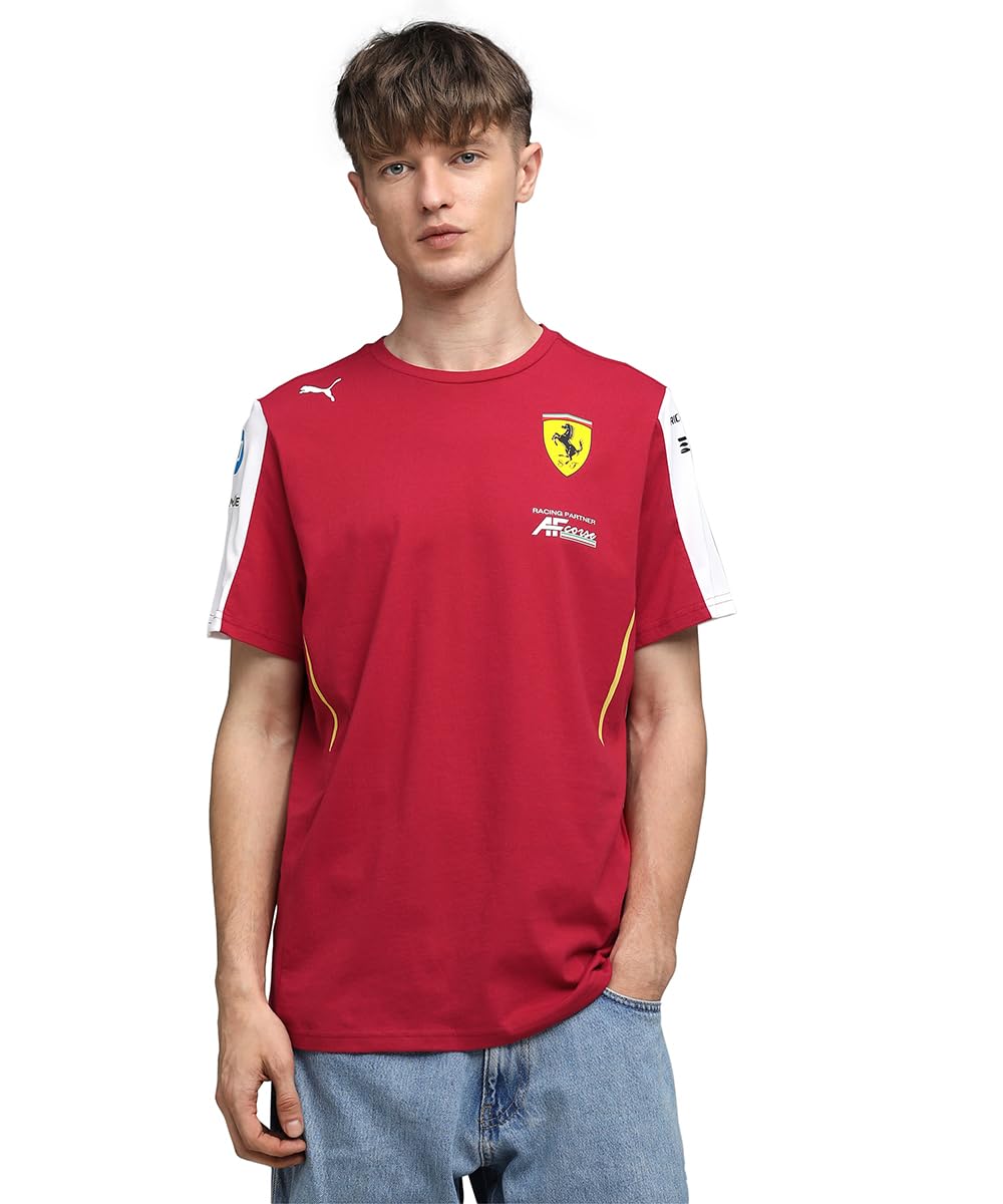 PUMA Men's Scuderia Ferrari 2025 Replica Tee, Dark Cherry, S