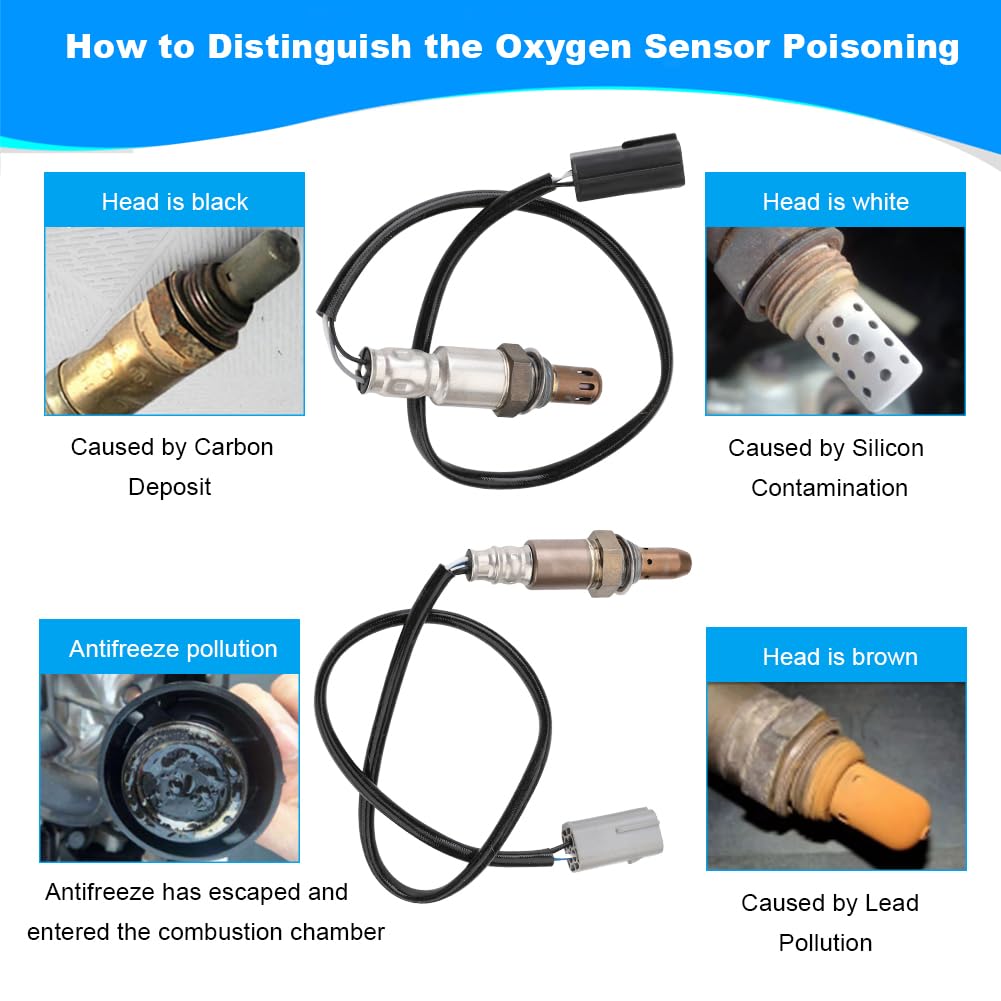JDMON 2PCS O2 Oxygen Sensor Upstream Downstream Replacement for 2008-2010 Nissan Altima L4 2.5L Compatible with 234-9038, 234-4380, 234-4381, 1821382Z00