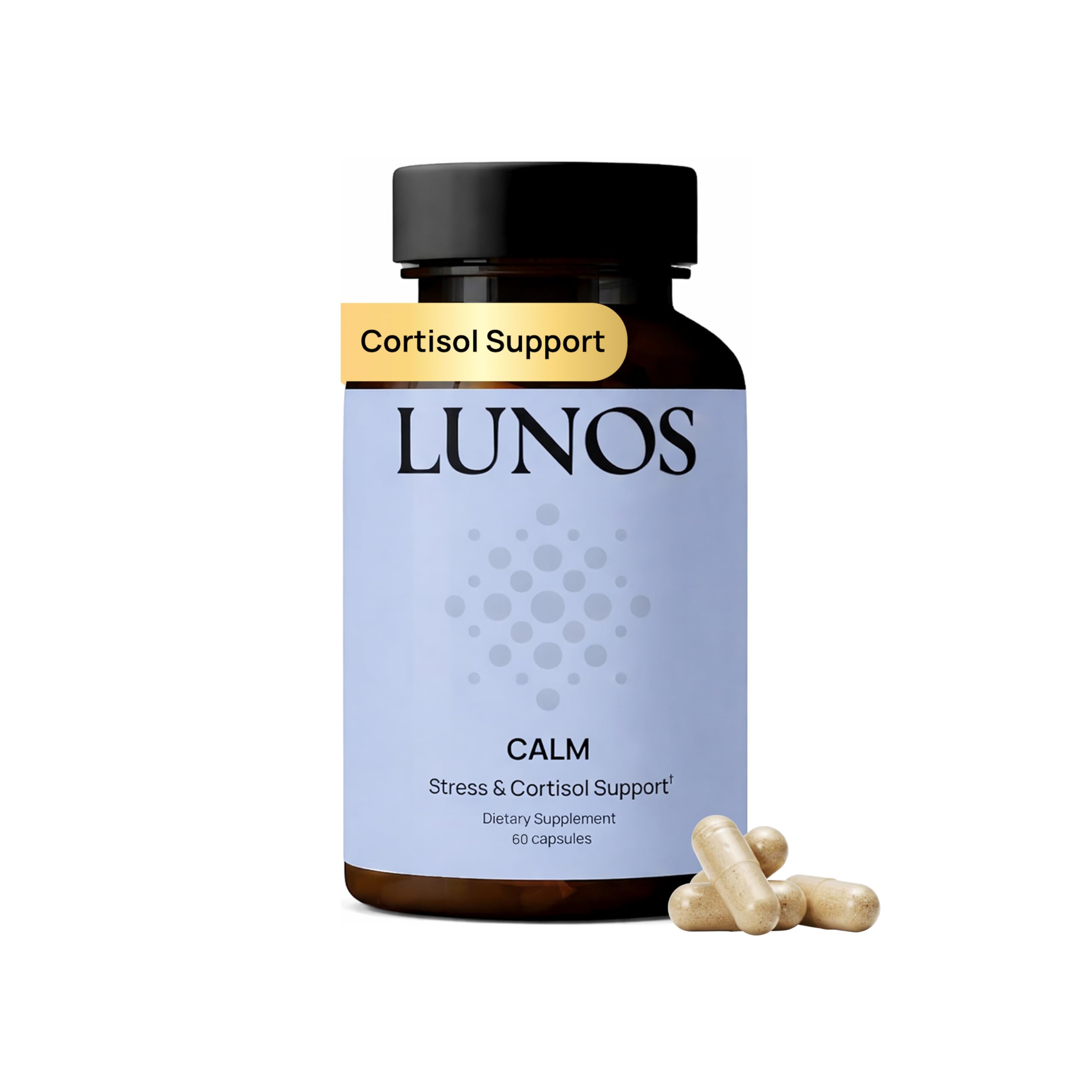 Lunos Calm Cortisol Supplements for Women & Men - 1 Month Supply