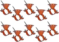 Highcraft ICF-DQ12-10 Copper Coated Steel Bell Hangers for 1/2" Pipe - 10 Pack, UL Listed, Easy Split Ring Install