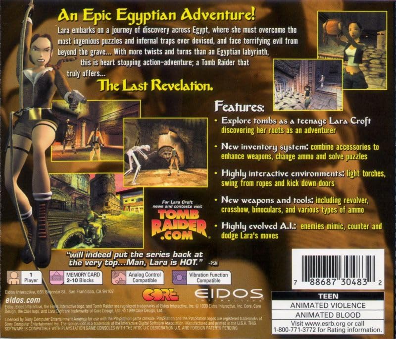 Amazon.com: Tomb Raider: The Last Revelation (Renewed) : Video Games