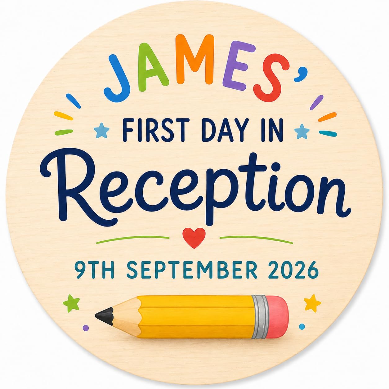 Personalised First Day of School Starting Sign Board Back To School Kids Primary Nursery Reception Keepsake Photo Presents