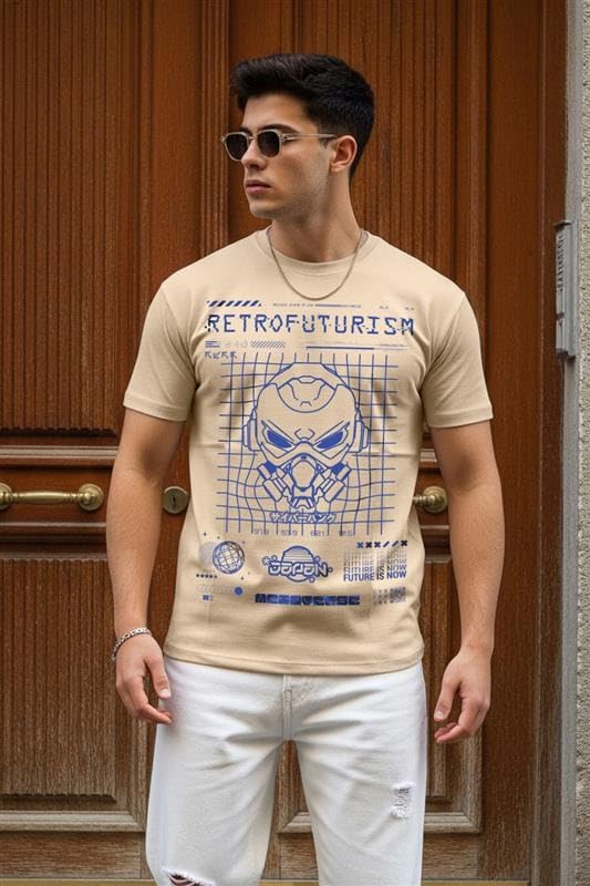 Image of Veirdo 100% Pure Cotton Regular Fit Aesthetic Graphic Printed Round Neck Half Sleeve T-Shirt Combo for Men (Pack of 3) (Green,Red,Swanwhite,Black,Navy Blue,White,Brown,Royal Blue)