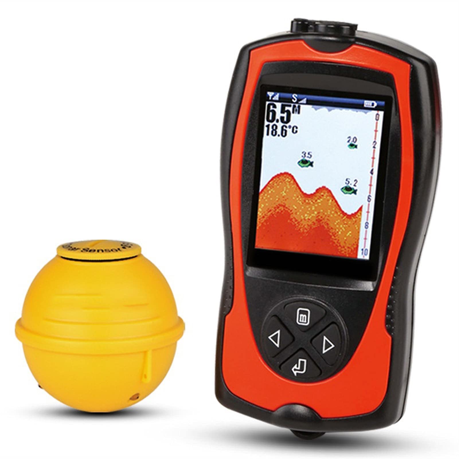 Buscador de Peces, Pescado Finder Color Screen Sonar Wireless Visual de Alta definición Peces