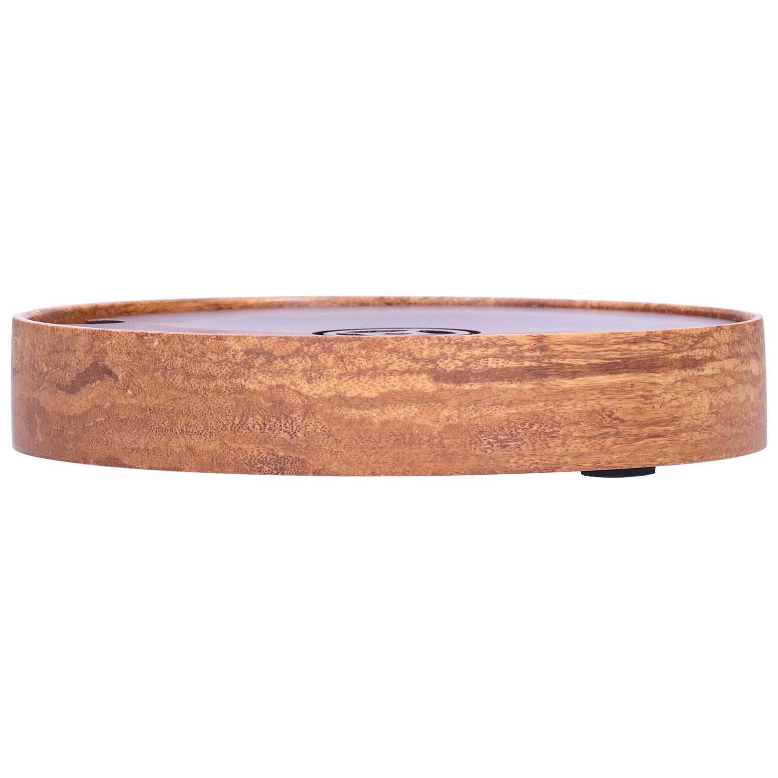 Plateau ? Th¨¦ de Cuisine,Plateau de Service en Bambou Respectueux de L'Environnement,Tapis de Th¨¦i¨¨re Rond Simple Polyvalent pour Bol Plac¨¦,Th¨¦i¨¨re,Tasse,Fond Antid¨¦rapant