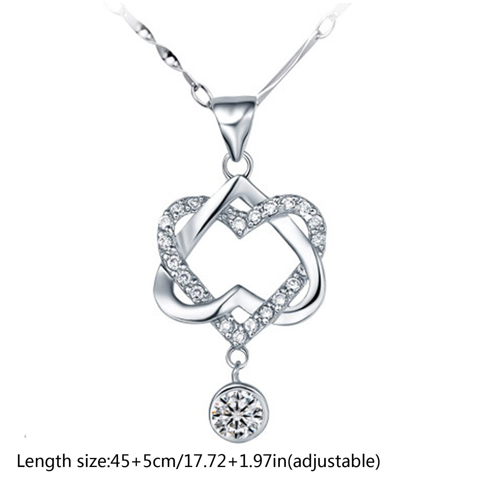 TABOJS Collana con Ciondolo da Donna 1 Pezzo Catena da Donna in Lega di Resina con Strass Moda e Set
