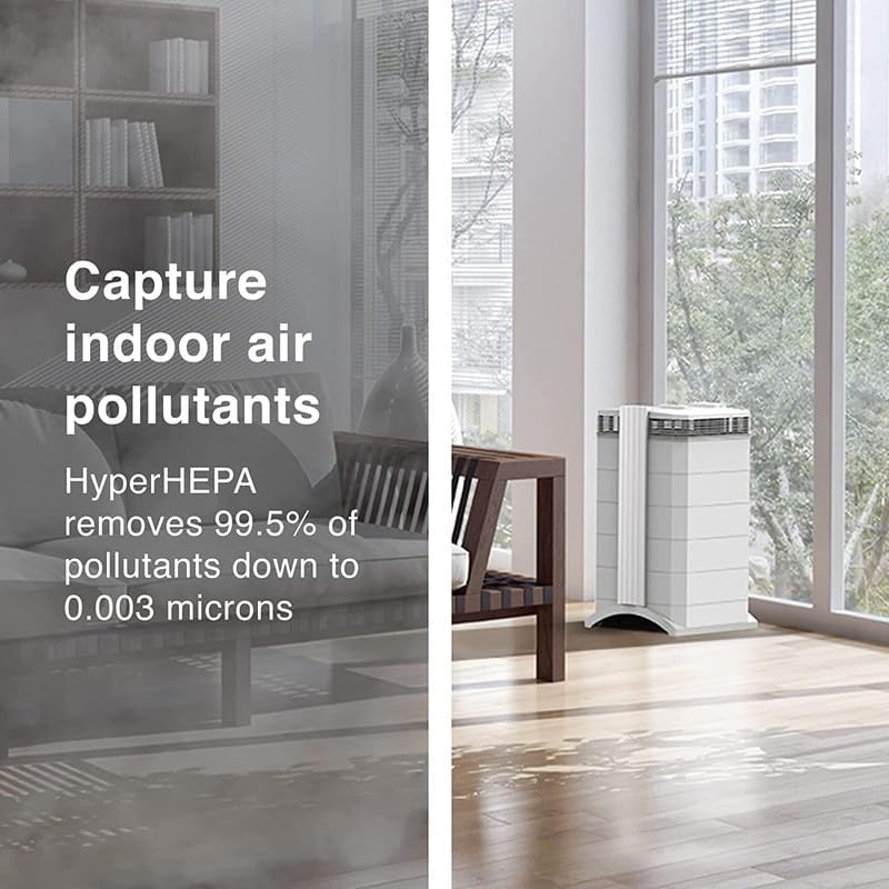 IQAir HealthPro Air Purifier - Smart HyperHEPA Filtration for Large Rooms up to 1125 sq ft - Smoke, Viruses, Allergens, Asthma, Mold, Dust, Pets, Swiss Made, Wifi App Control (Large Room - D)