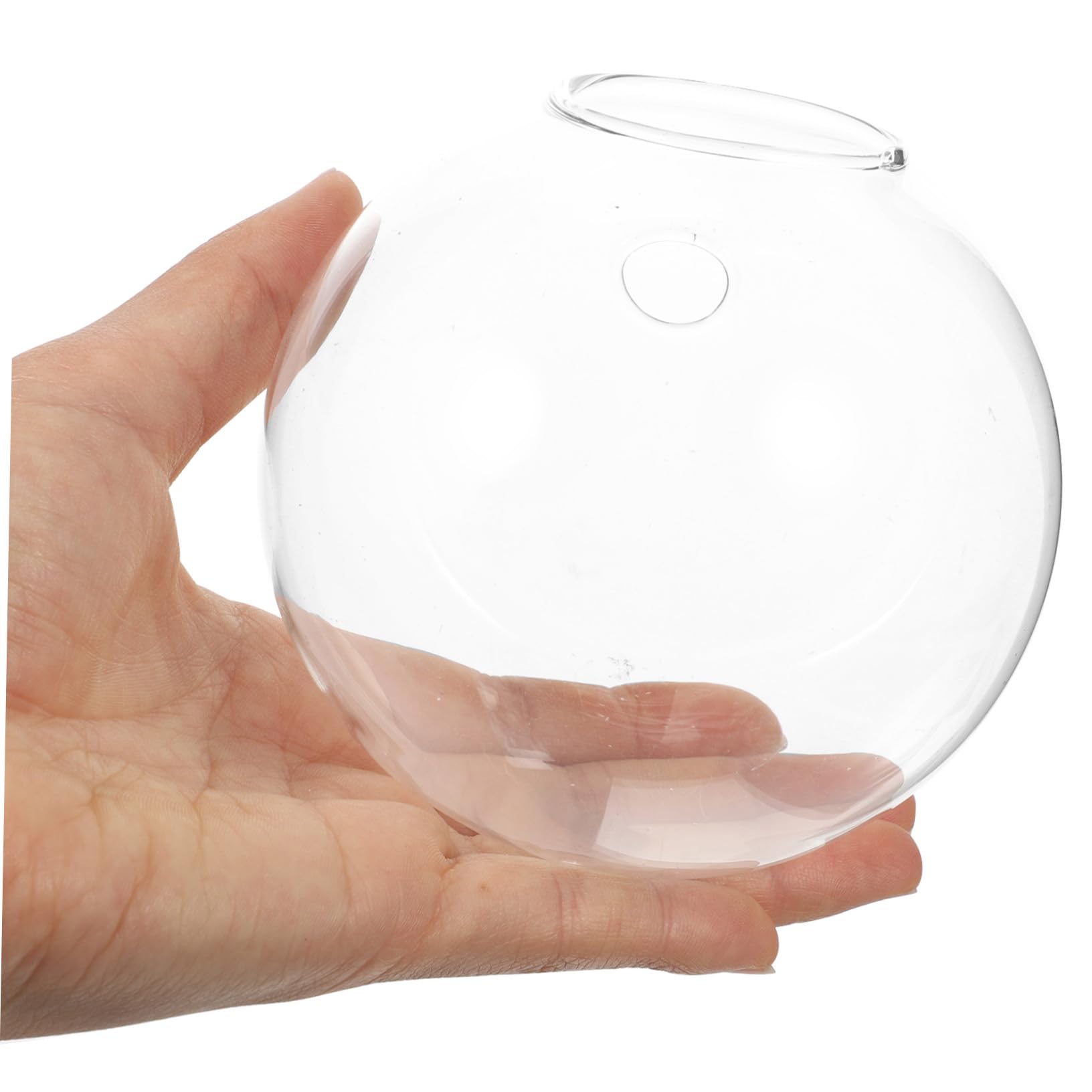 PRETYZOOM 4 Pièces Lot de Vases Muraux Verre pour Hydroponie Pots Transparents Ronds pour Propagation Décoration Suspendue pour Maison et Bureau