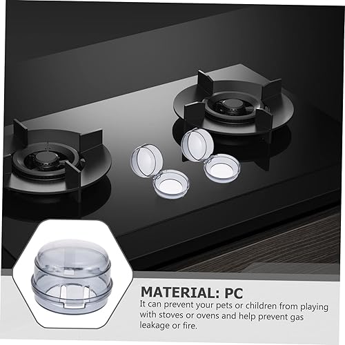 Miniatura 4 de 10 piezas de plástico cerraduras de protección tapa cubierta de seguridad transparente cocina niños a prueba de niños pequeños horno gas cubiertas