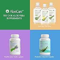 Vista 7 de AloeCure Cápsulas orgánicas de aloe vera, 160.000 mg equivalente de hoja de aloe interior por porción, apoyo intestinal, digestivo e inmunitario