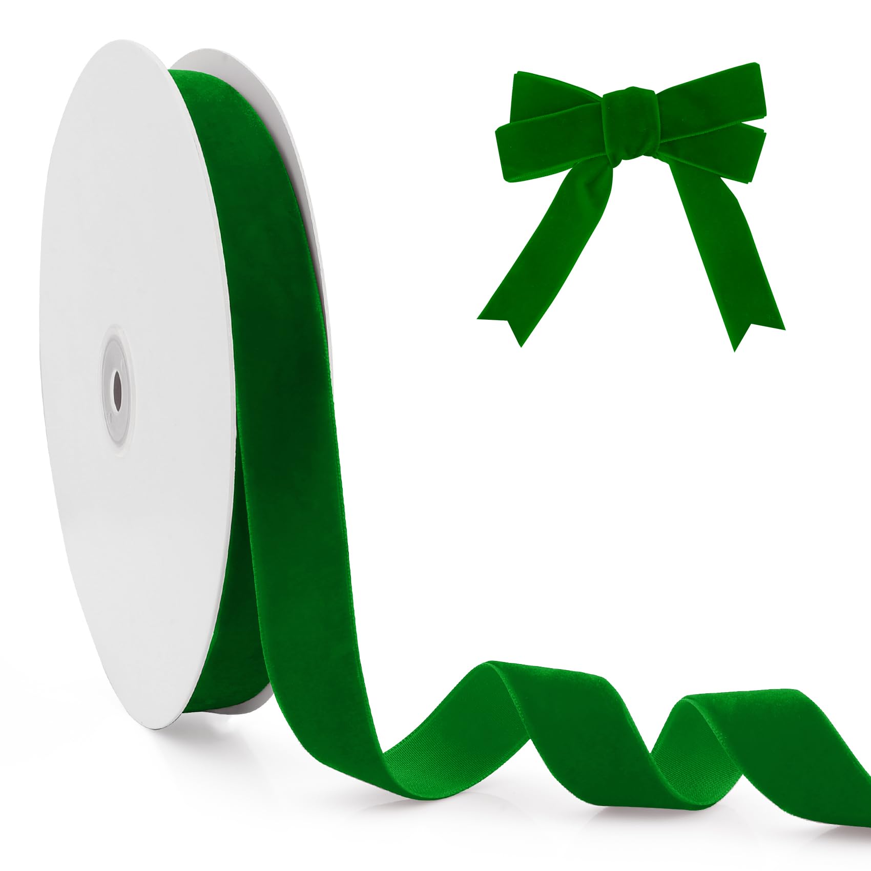 Green Velvet Ribbon,20mm x 25Yard Velvet Ribbon,Christmas Ribbon for Tree,Green Ribbon,Thick Ribbon,Thin Velvet Ribbon,Ribbon Velvet,Wide Ribbon,Christmas Velvet Ribbon,The Velvet Ribbon,Ribbons