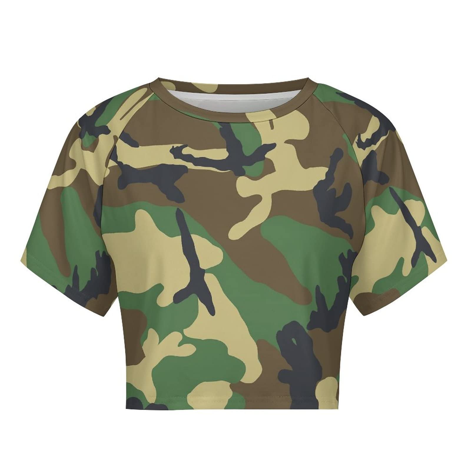 新品AARMY カモフラージュ クロップドTシャツ L 新品AARMY カモフラージュ クロップドTシャツ L