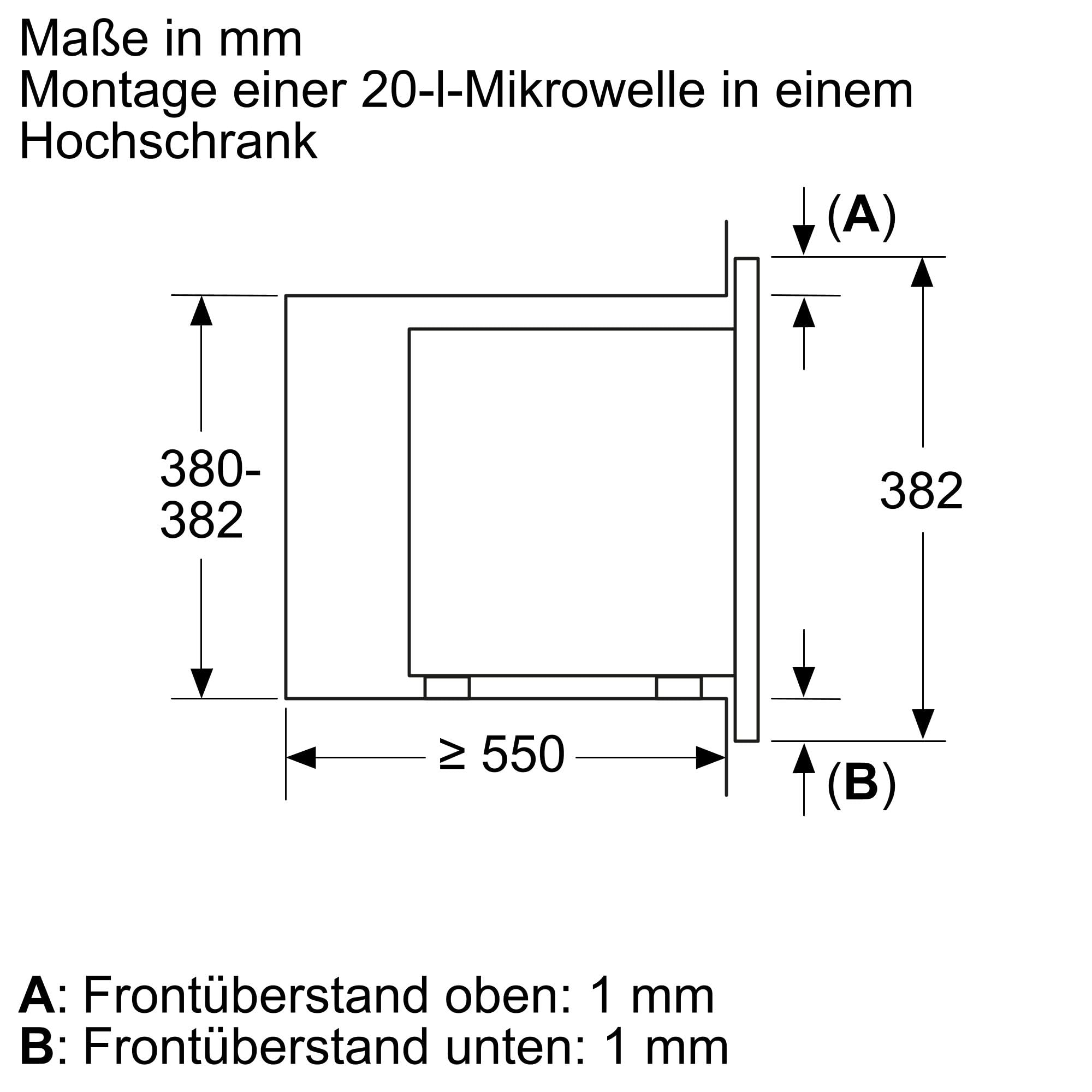 NEFF HLAWG26S3, N 50, Einbau-Mikrowelle ohne Grill, Automatikprogramme, Easy Clean Selbstreinigung, Einfache Bedienung durch Drehknebel und LED-Display Plus, Ideal für Hocheinbau mit Drehtür, Schwarz