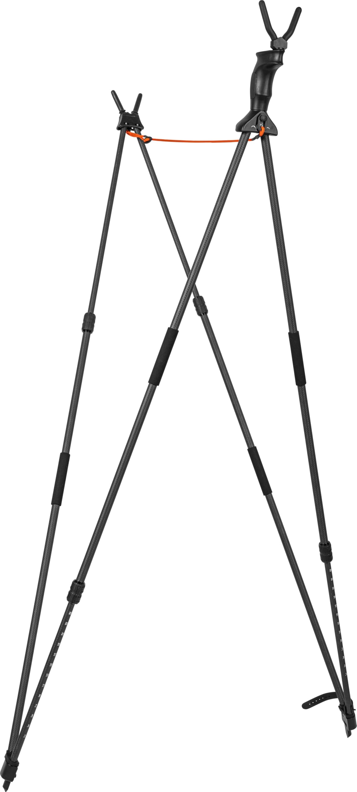 Blaser Carbon Zielstock 2.0 – leichter & starker Pirsch‑ und Drückjagdstab, 1,24–1,98 m verstellbar, drehbarer Pistolengriff, Selbstjustierung, inkl. Tasche