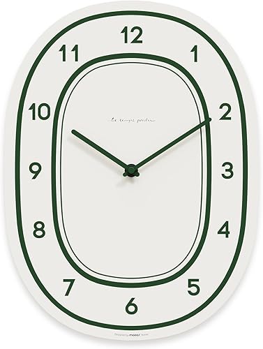 mooas Reloj de pared Forest Flatwood, de madera de 12 pulgadas, reloj de pared de madera sin tictac, movimiento de barrido, reloj decorativo a pilas disponible en Yaxa Guatemala
