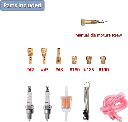 Miniatura 7 de Motorcarb CV40 carburador y tornillo de mezcla de ralentí para HD Sportster 883 1200SoftailTouringDyna & FXR CV 1.575 in Carb (con 2 bujías + juego