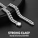 Stainless Steel Mens Cuban Link Chain, Miami Cuban Chain Necklace for Men, 7mm Wide Hip Hop Mens Jewelry, 22