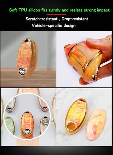 Miniatura 6 de ontto Compatible con Nissan Smart Remote Key Fob Cover Protección completa, Rosado